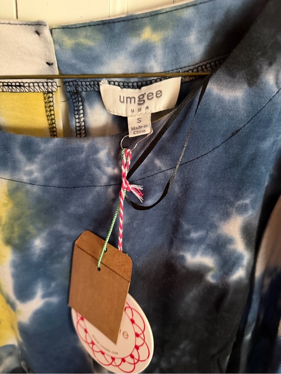 Umgee Dresses & Skirts - Umgee Blue and Yellow Tie-Dye Dress